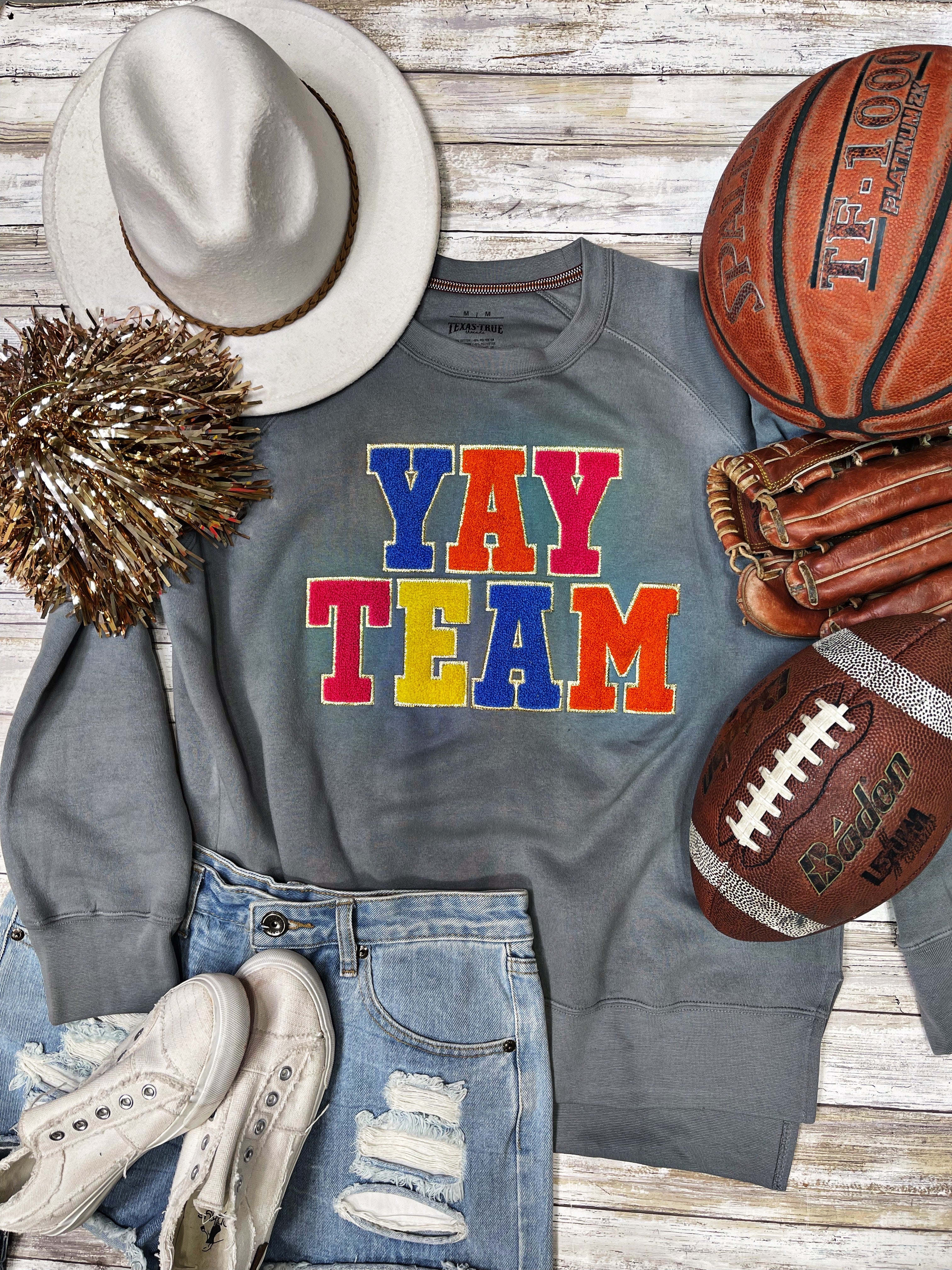 Sync Logic Yay Team Chenille Applique Sweatshirt