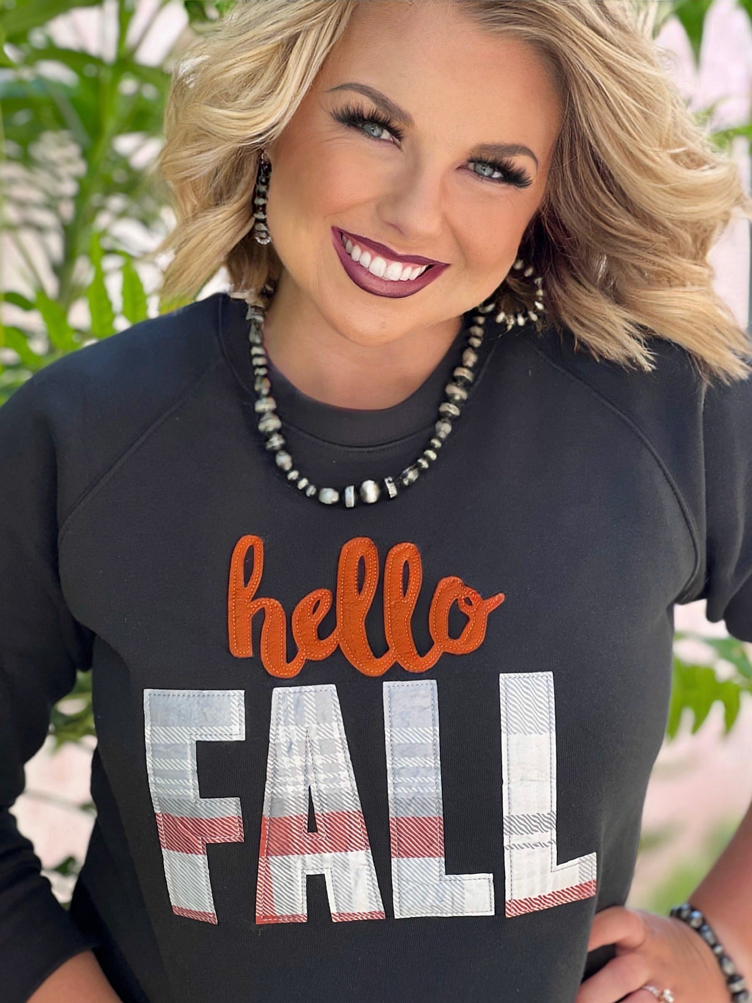 Sync Logic Hello Fall Applique Sweatshirt