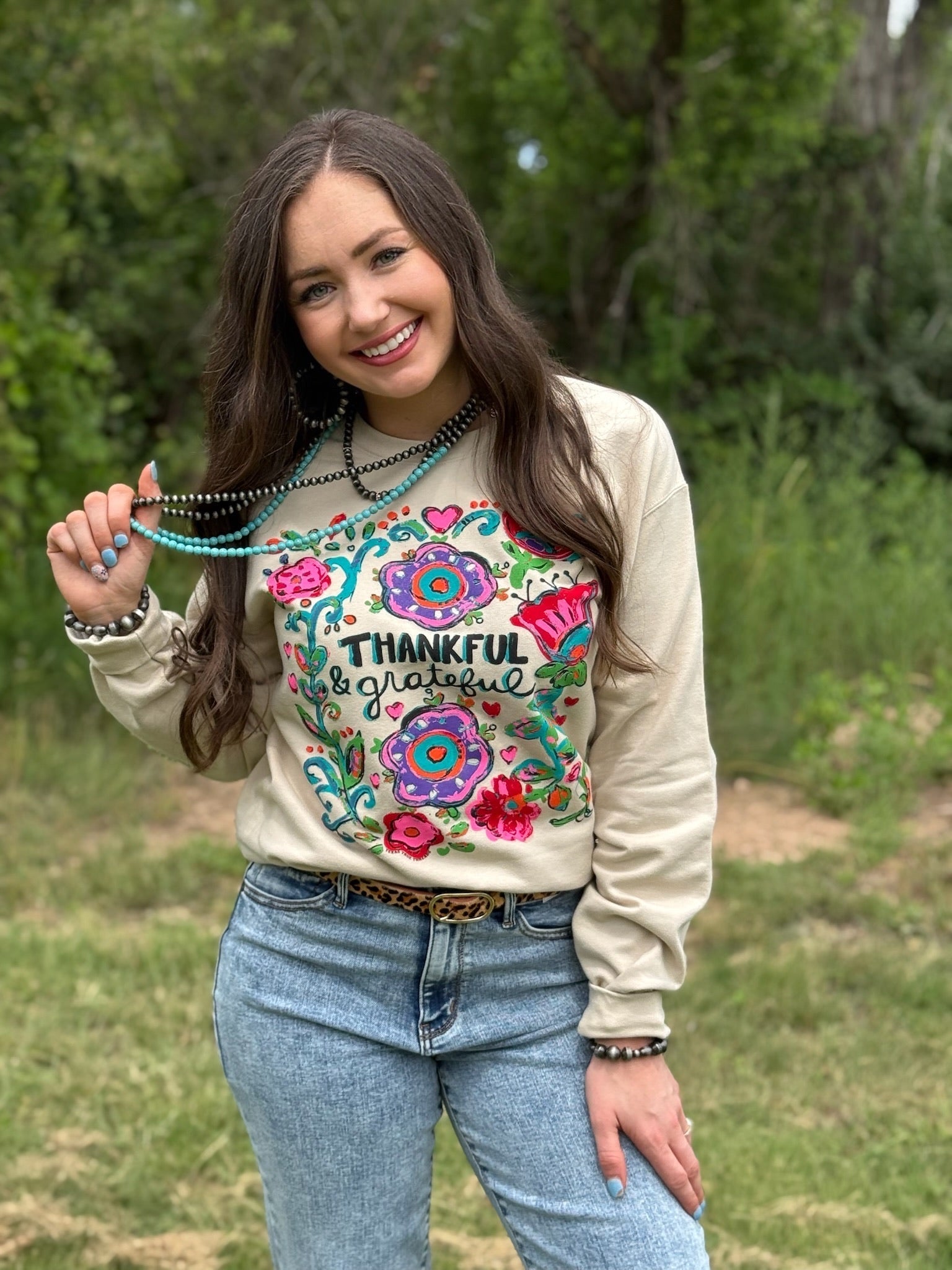 Callie Ann Stelter Thankful & Grateful Tee and Sweatshirt
