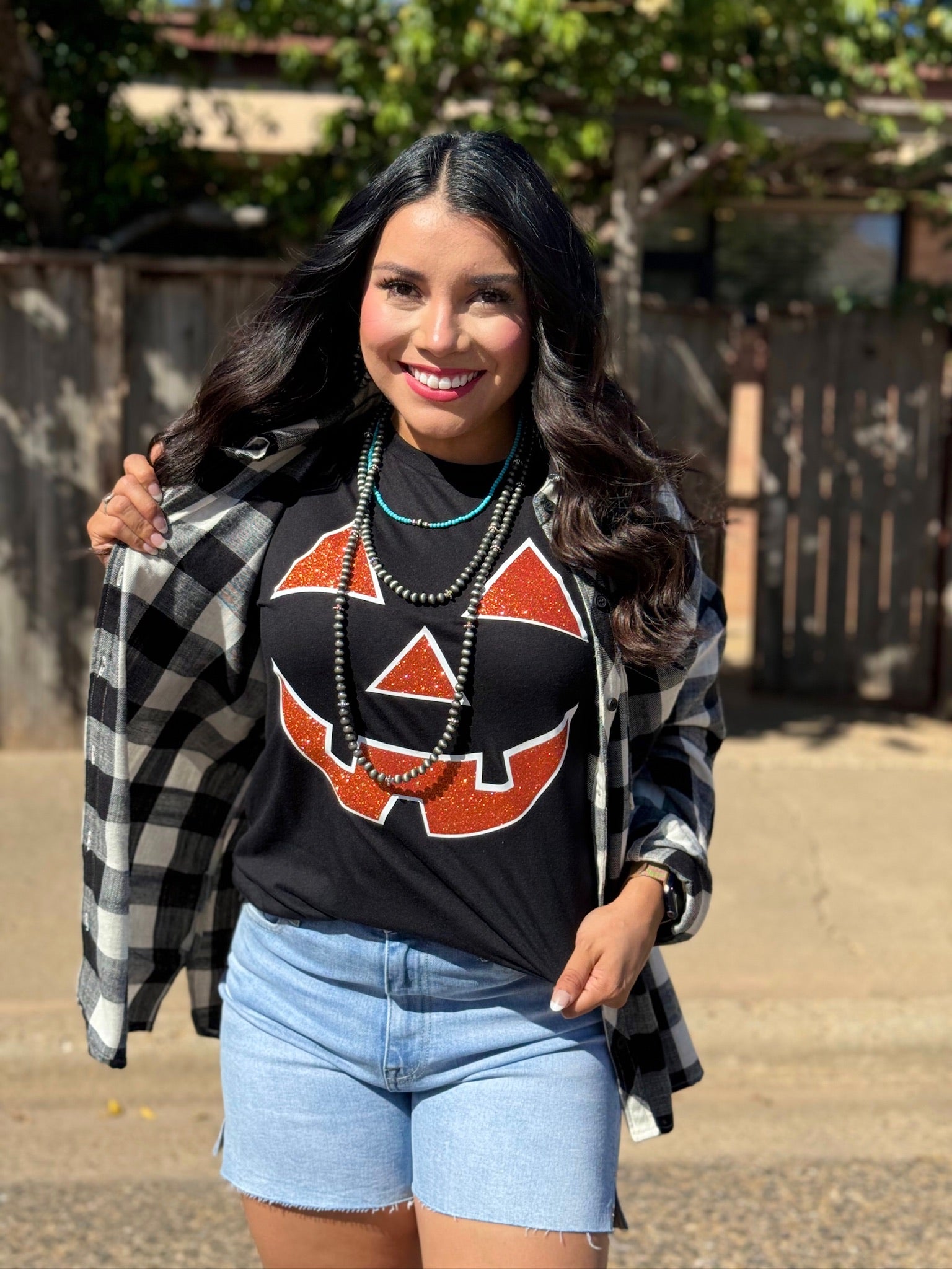 Glitter Jack O' Lantern Tee