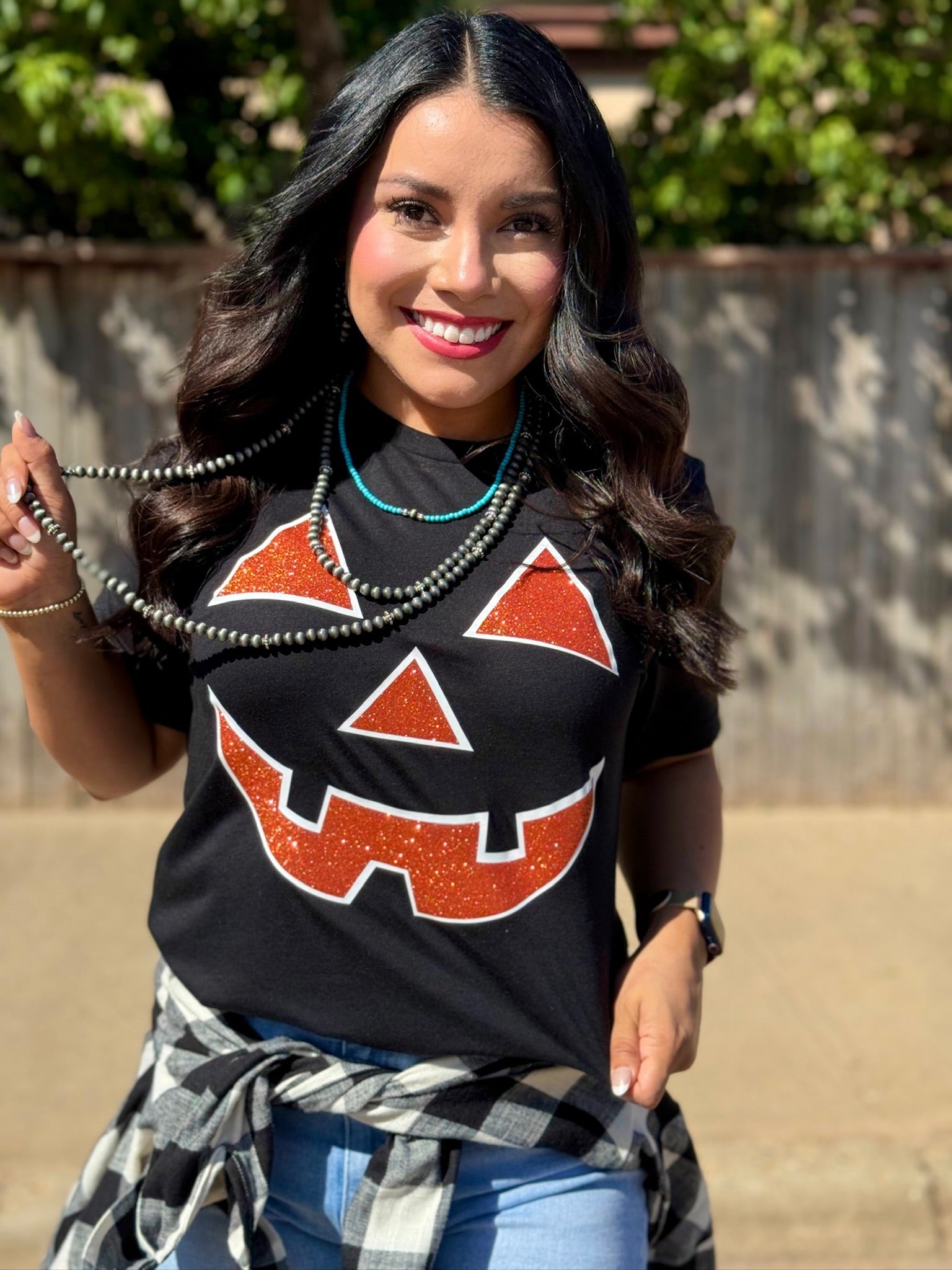 Glitter Jack O' Lantern Tee