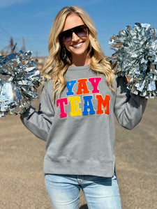 Sync Logic Yay Team Chenille Applique Sweatshirt