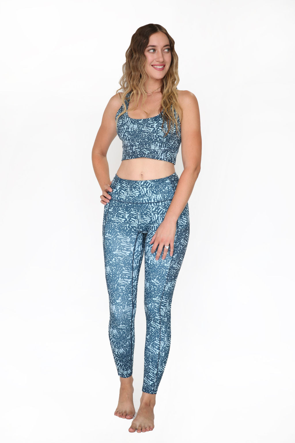 Leggings - Warrior Navy Bloom Seeds