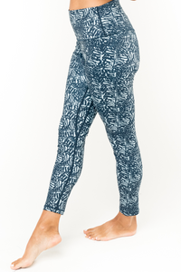 Leggings - Elite (prints) Navy Bloom Seeds