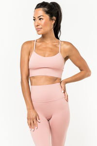 Sports Bra - Inline Rose Solid